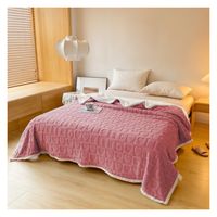 MANTA DISEÑO CORAZON CON CHIPORRO 2 PLAZAS OKAERI - Rosa - 2 Plazas