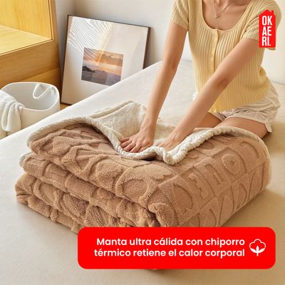 Imagen 2 del producto MANTA DISEÑO CORAZON CON CHIPORRO 2 PLAZAS OKAERI - Rosa - 2 Plazas