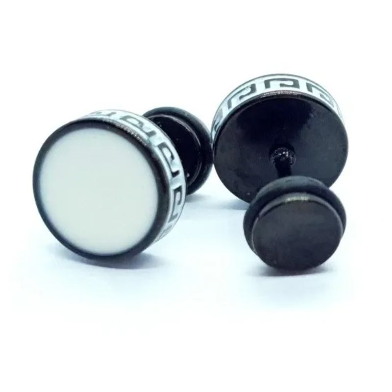 GENERICO - Aros Black Space And White Nordico Hombre Mujer Moda