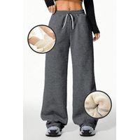 Pantalón Buzo Algodón Térmico Forrado en Chiporro Palazzo