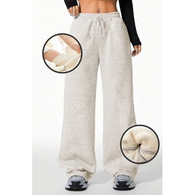 Imagen 1 del producto Pantalón Buzo Algodón Térmico Forrado en Chiporro Palazzo