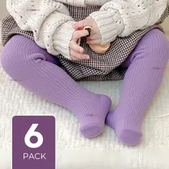 UTILISIMO - Pack 6 Pantys Primera Capa Unicolor Surtido Ballerina Bebé