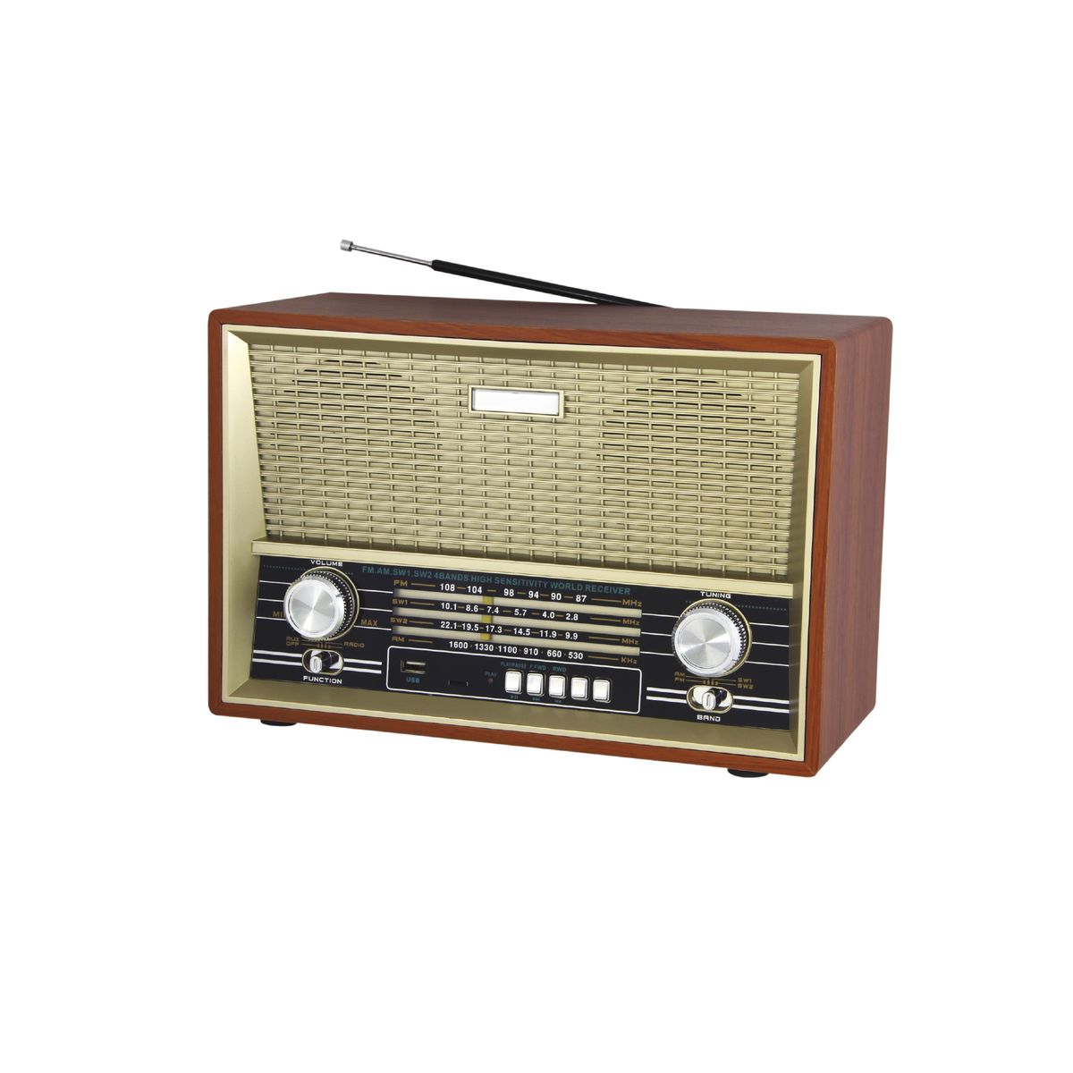 AUDIO PRO - Radio Retro Portátil Bluetooth 10w - Ps