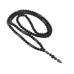 GENERICO - Collar Caballero Piedra Onix Y Ojo De Tigre Y Hematita Royal Madriz