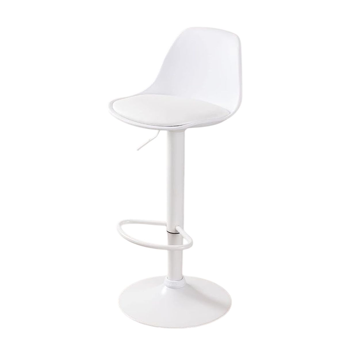 MOBOI - Taburete Eames Base Blanca para Cocina o Bar Blanco