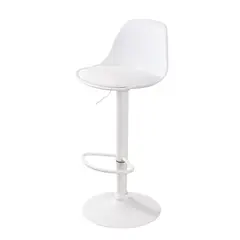MOBOI - Taburete Eames Base Blanca para Cocina o Bar Blanco