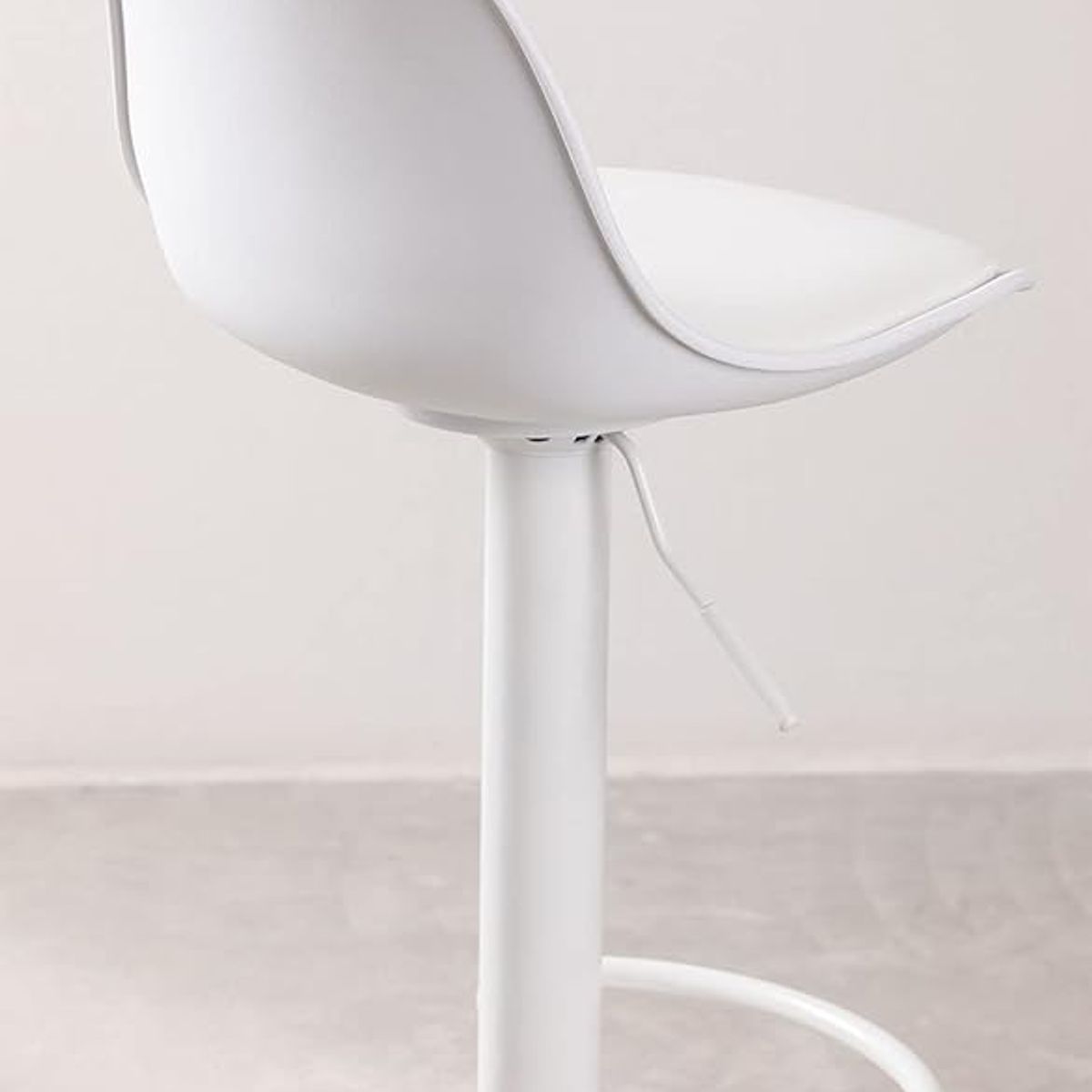 MOBOI - Taburete Eames Base Blanca para Cocina o Bar Blanco