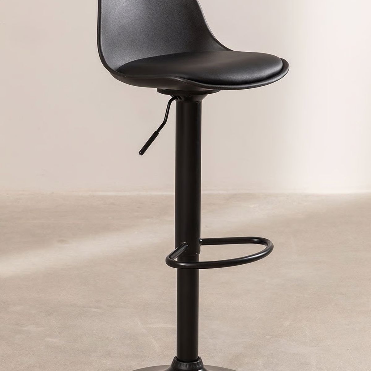 MOBOI - Taburete Eames Base Negra para Cocina o Bar Negro