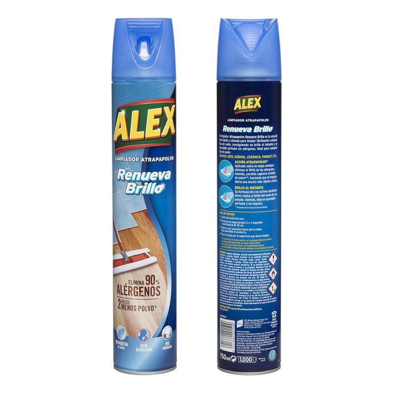 ALEX - Alex AtrapaPolvo para Piso Cerámica y Mármol 750cc