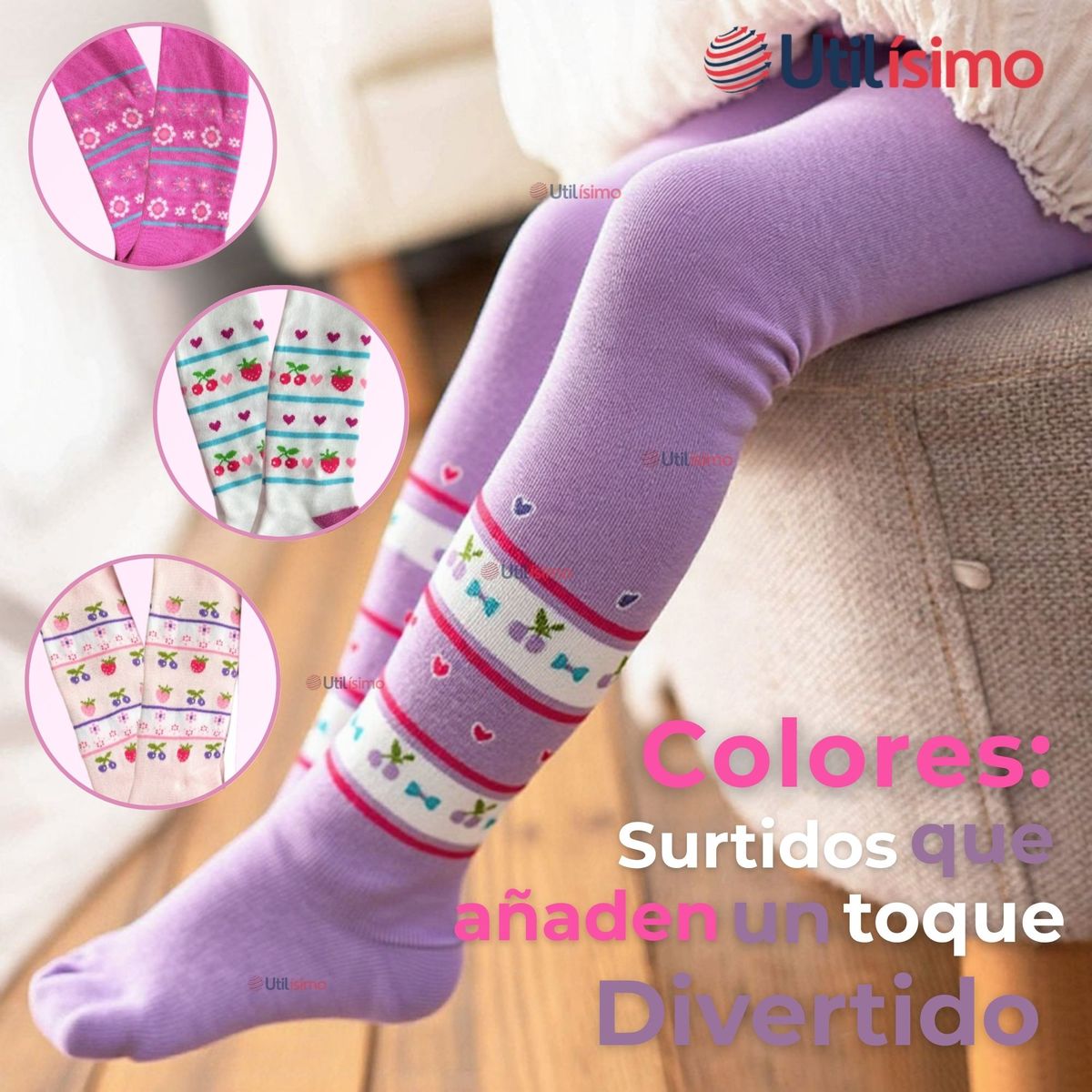 UTILISIMO - Pack 3 Pantys Primera Capa Diseños Surtidos Ballerina Bebé