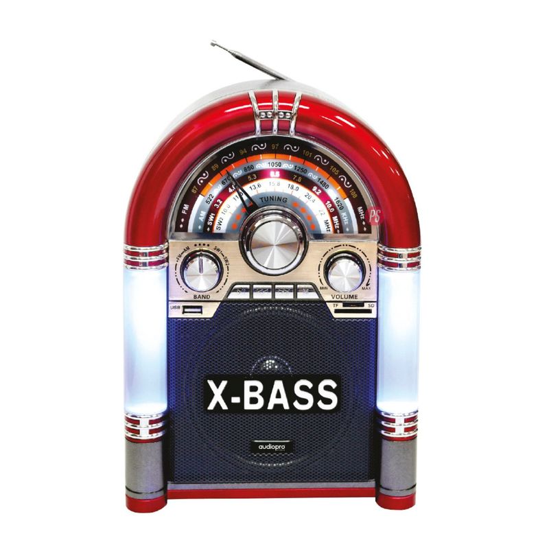 AUDIO PRO - Radio Rockola Retro Bluetooth Portátil 5w - Ps