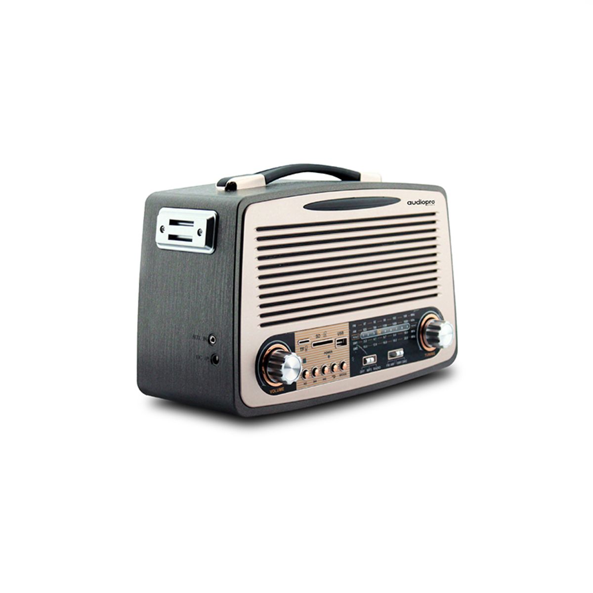 AUDIO PRO - Parlante Retro Portátil Con Radio Y Bluetooth 5w - Ps