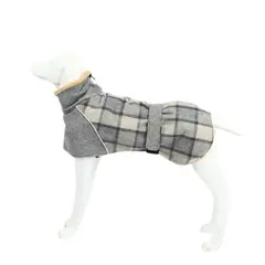 GENERICO - Chaqueta Perro Raza Grande Escocesa Gris L - 18 a 25 kg