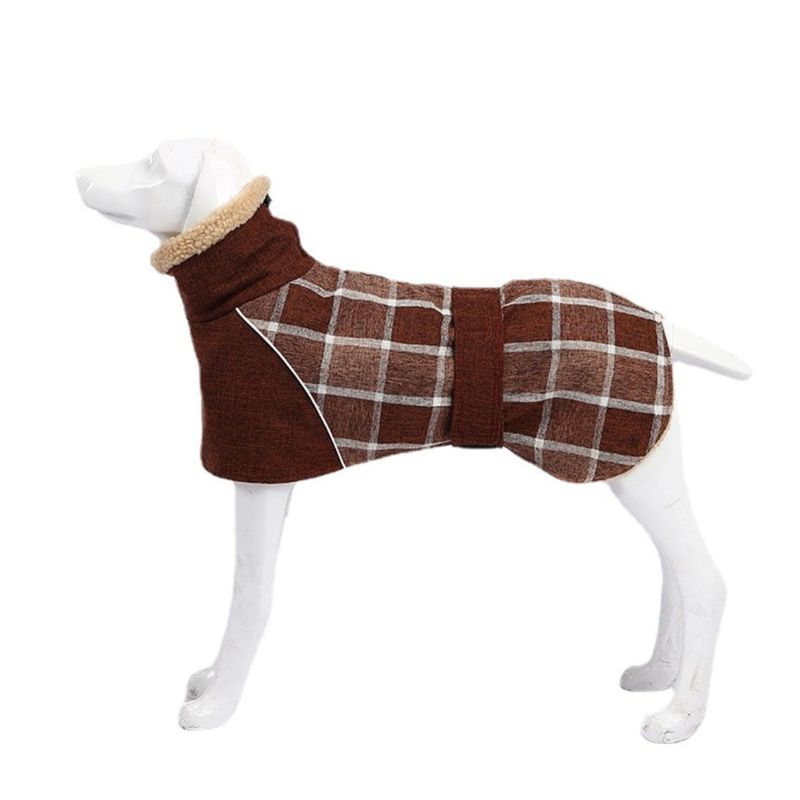 GENERICO - Chaqueta Perro Raza Grande Escocesa Café S - 10 a 17 kg