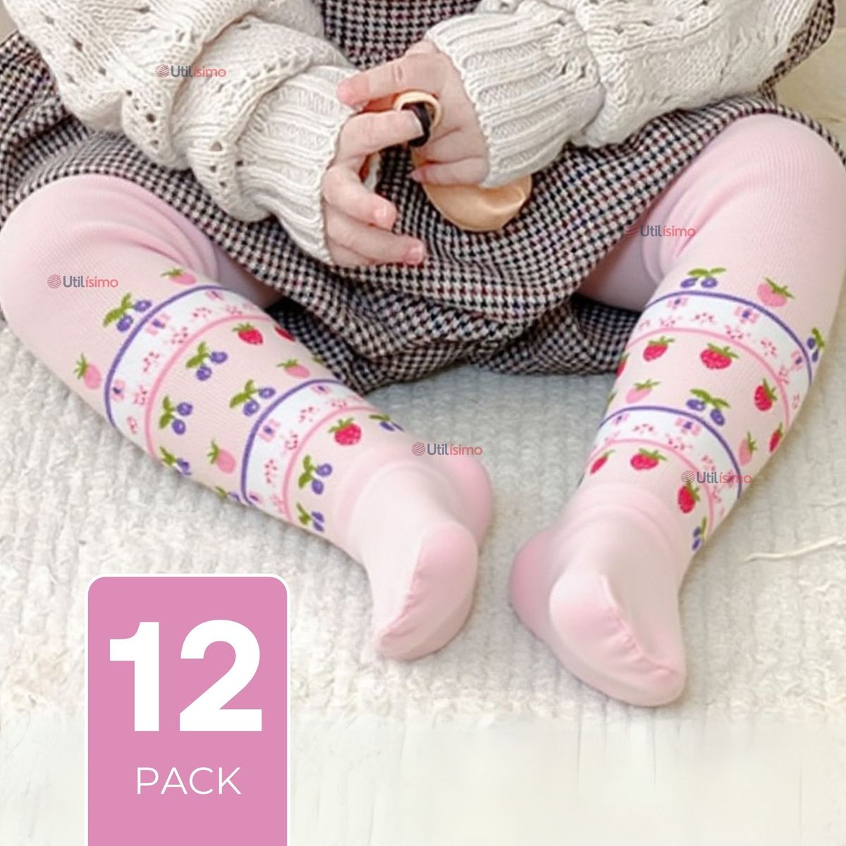 UTILISIMO - Pack 12 Pantys Primera Capa Diseños Surtidos Ballerina Bebé