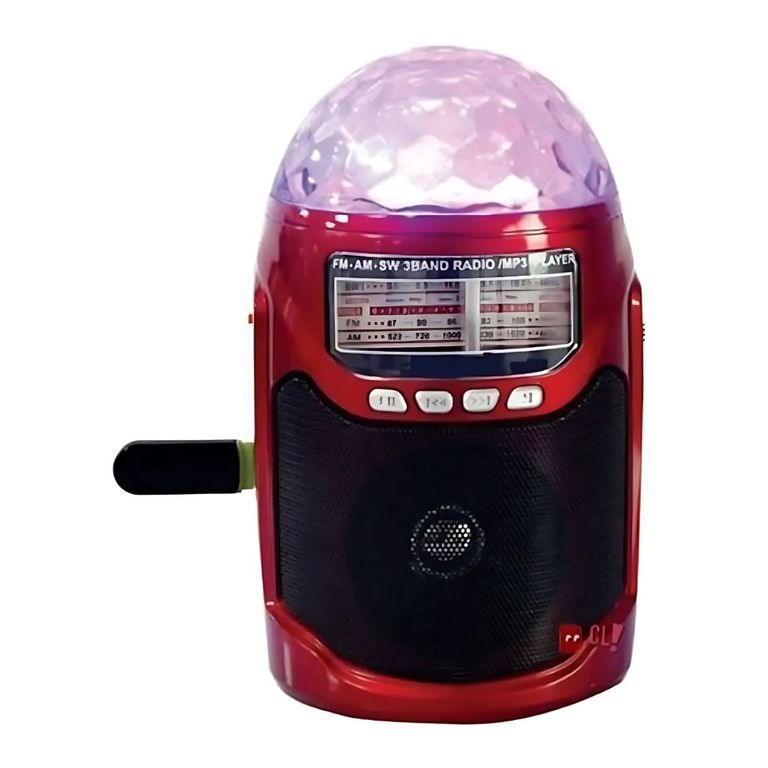 Parlante Portatil Bola Led Multicolor Rojo - Ps