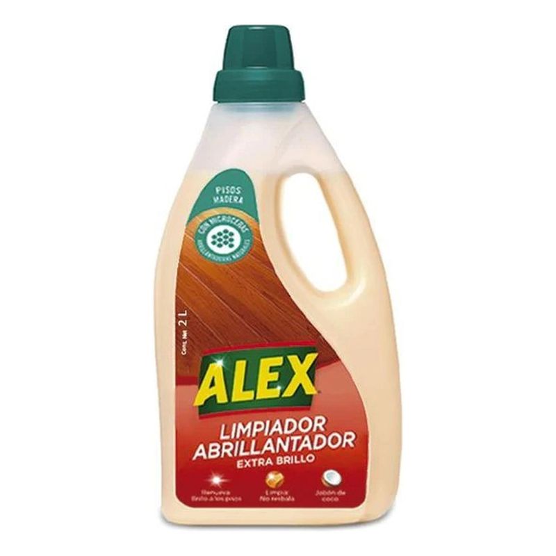 ALEX - Limpiador Abrillantador Pisos De Madera Alex 2 Litros