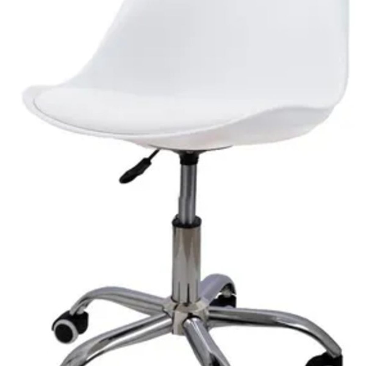 MOBOI - Silla De Escritorio Tulip Eames Acolchada Giratoria Blanca