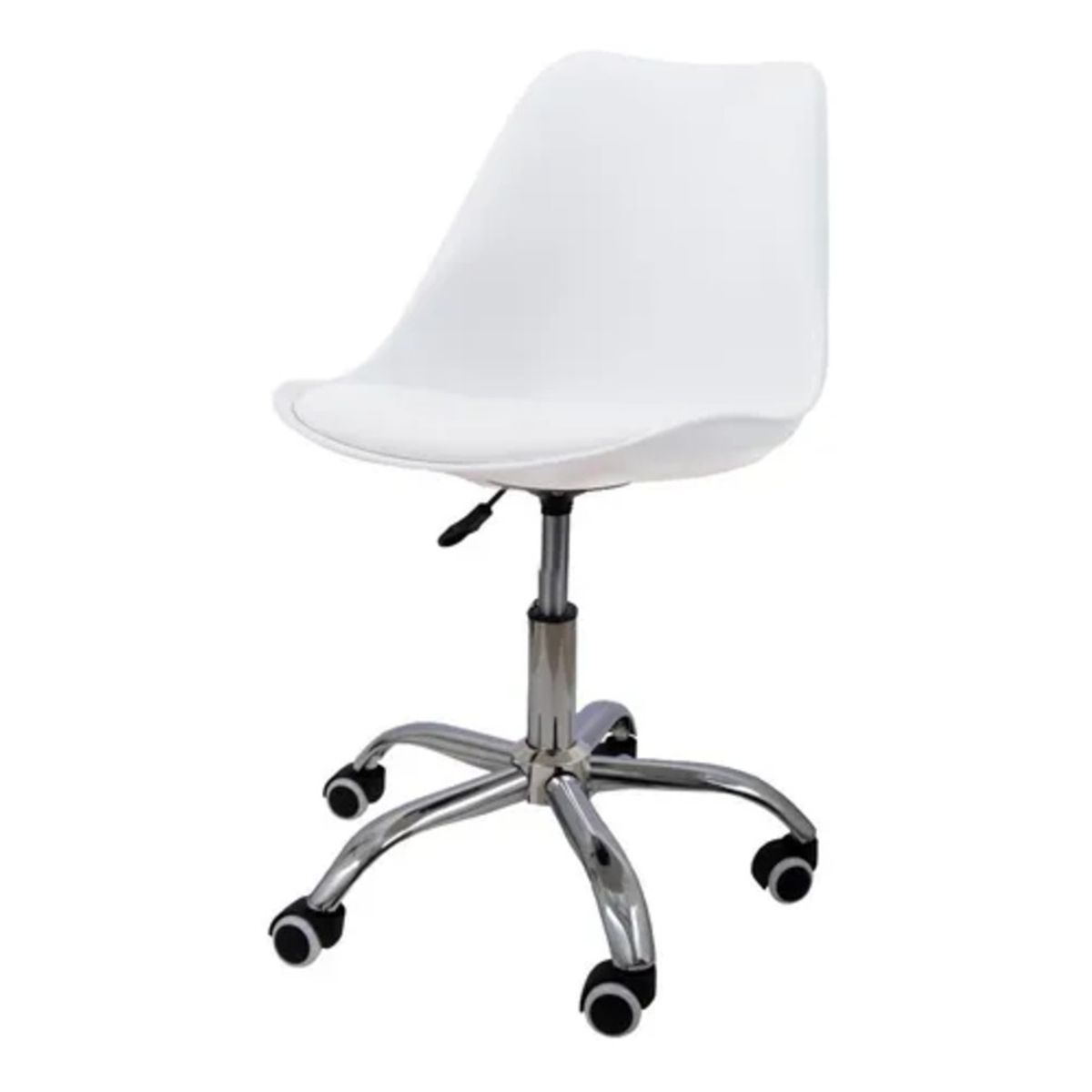 MOBOI - Silla De Escritorio Tulip Eames Acolchada Giratoria Blanca