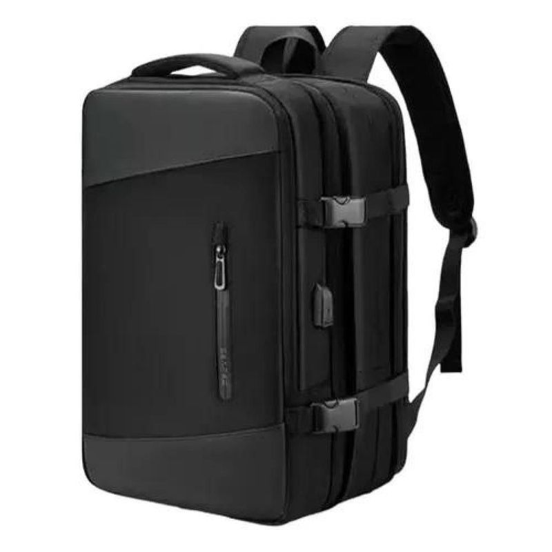 GENERICO - Mochila expandible de viaje multiuso impermeable cabina de avión color negro