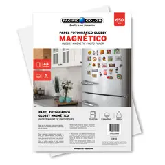 PACIFIC COLOR - Papel Fotográfico Magnético 5 Hojas Tamaño A4 De 650grs - Ps