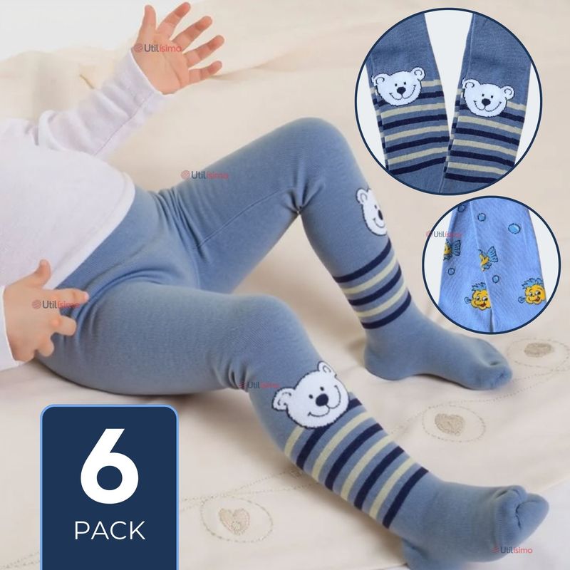 UTILISIMO - Pack 6 Pantys Primera Capa Diseños animales Surtidos Ballerina Bebé
