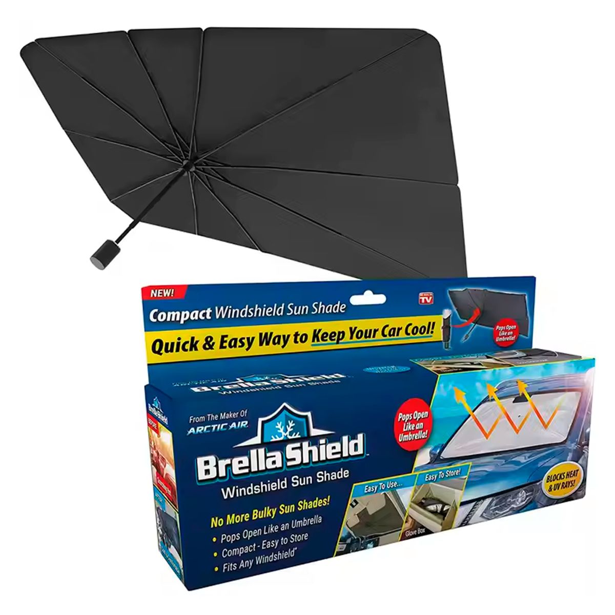 IRM - Quitasol Parasol Parabrisas Auto Tipo Sombrilla Cubre Sol