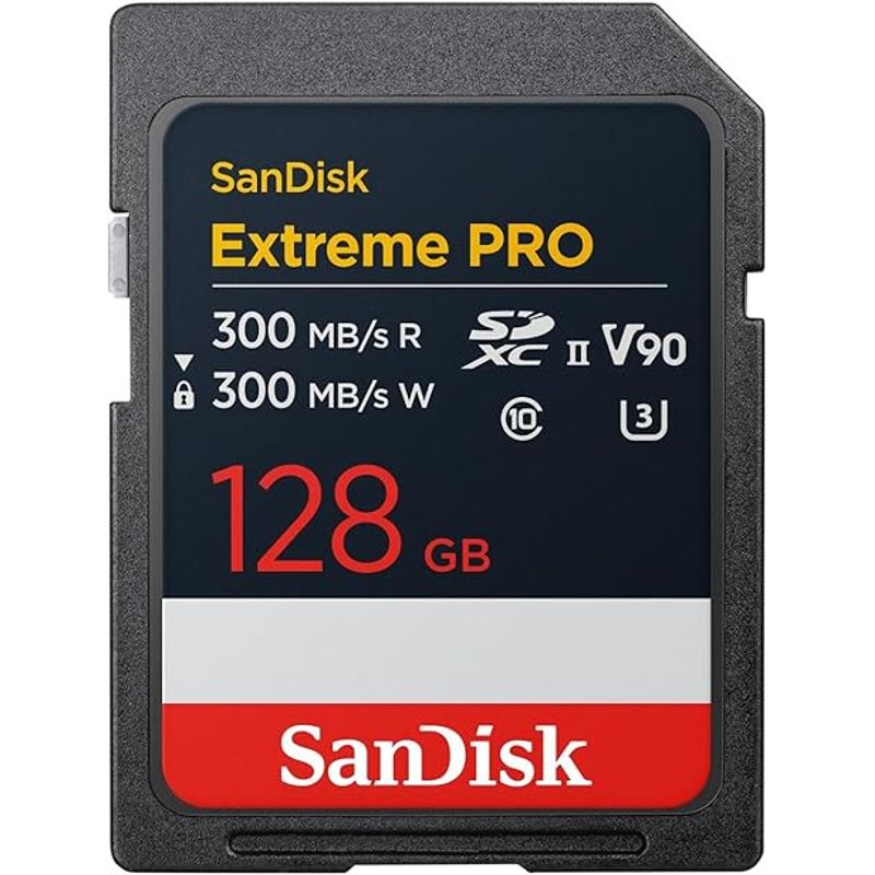 SANDISK - Memoria SD Sandisk Extreme Pro 128gb Uhs-ii V90 300r300w 8k