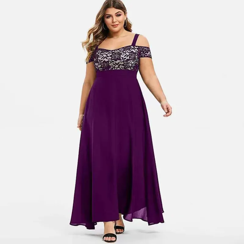 EDWINAYY - Vestido De Encaje Sexy De Talla Grande Para Mujer