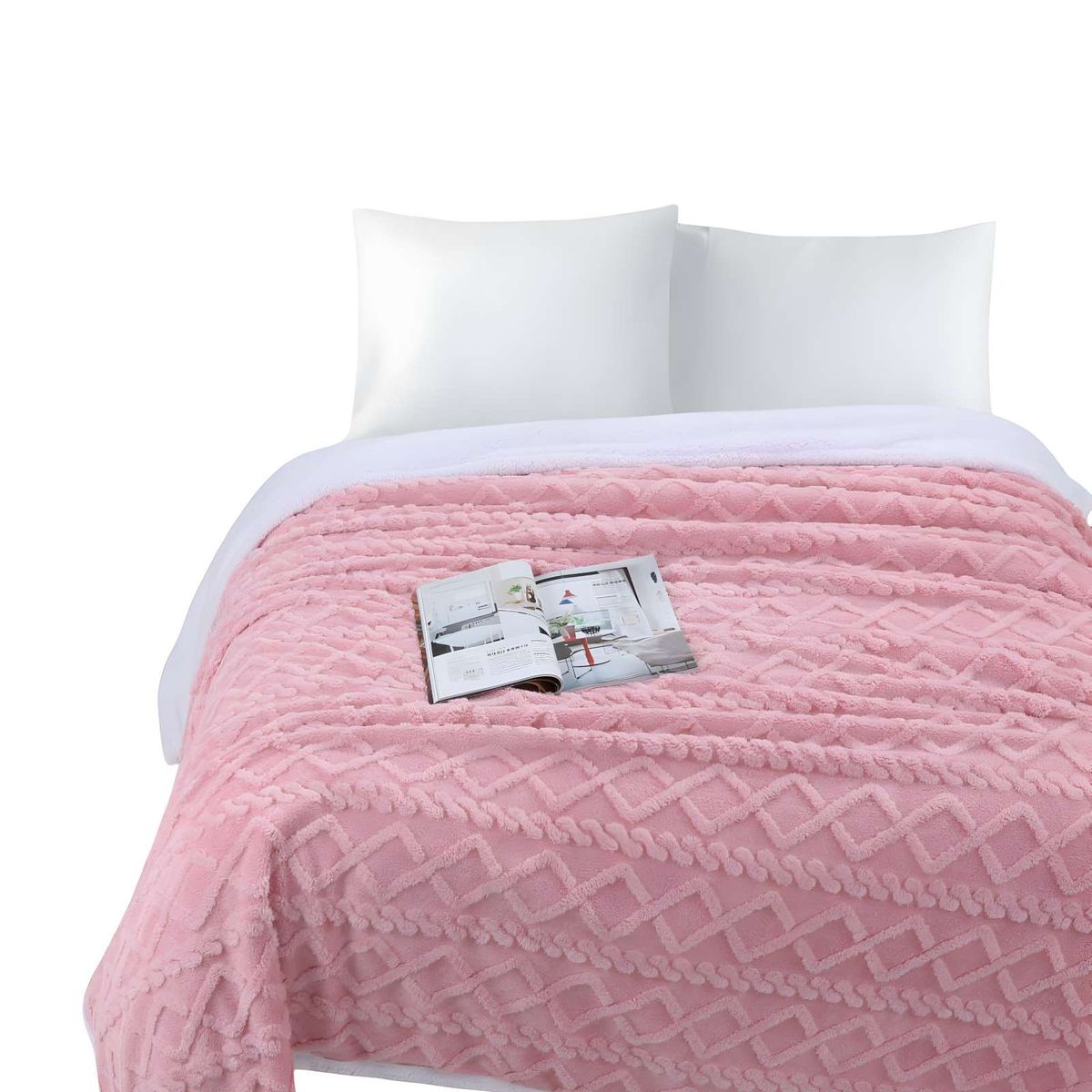 GENERICO - FRAZADAS TEXTURIZADAS 2 PLAZA 230x200 cm J4