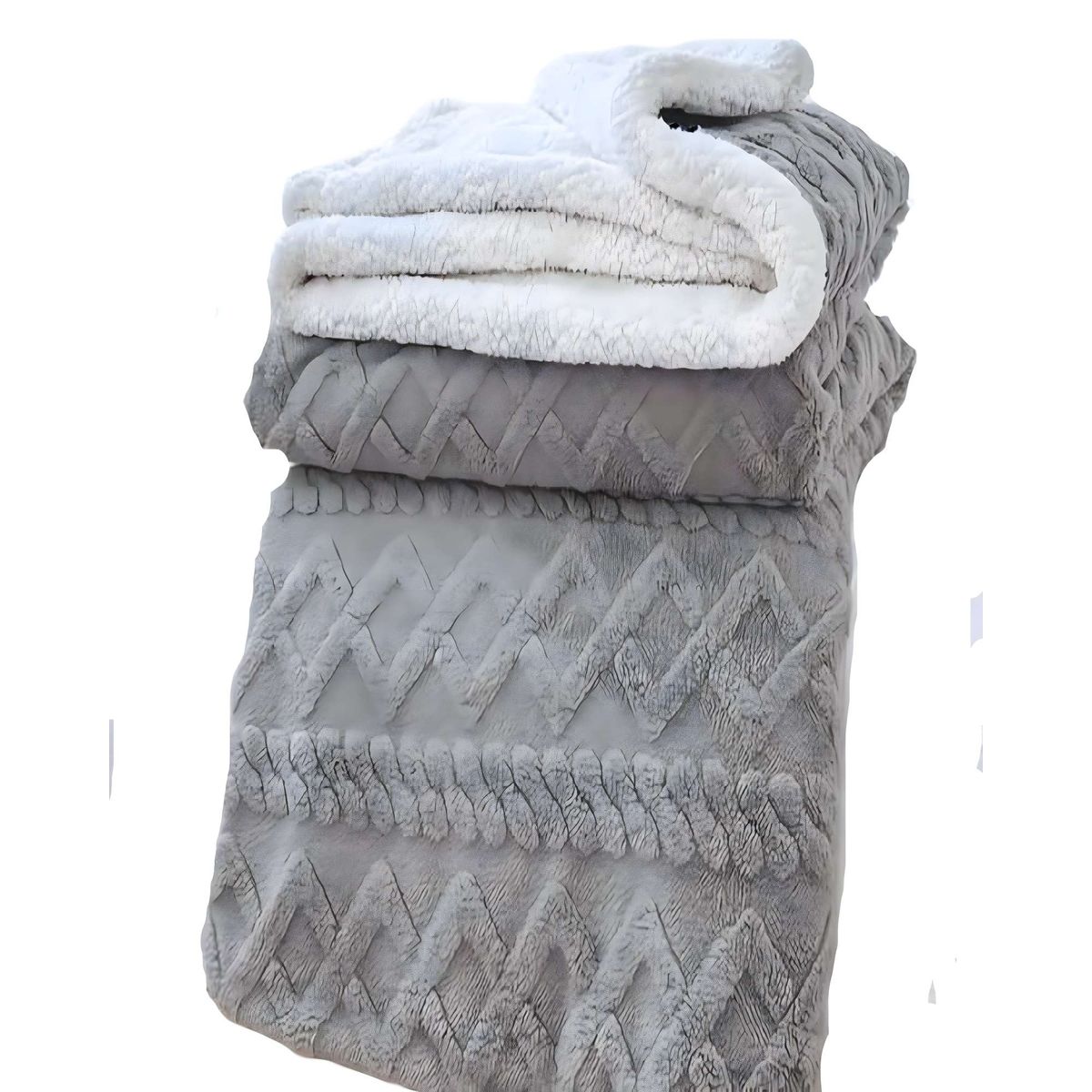 GENERICO - FRAZADAS  KING GRIS CLARO 230x250 cm