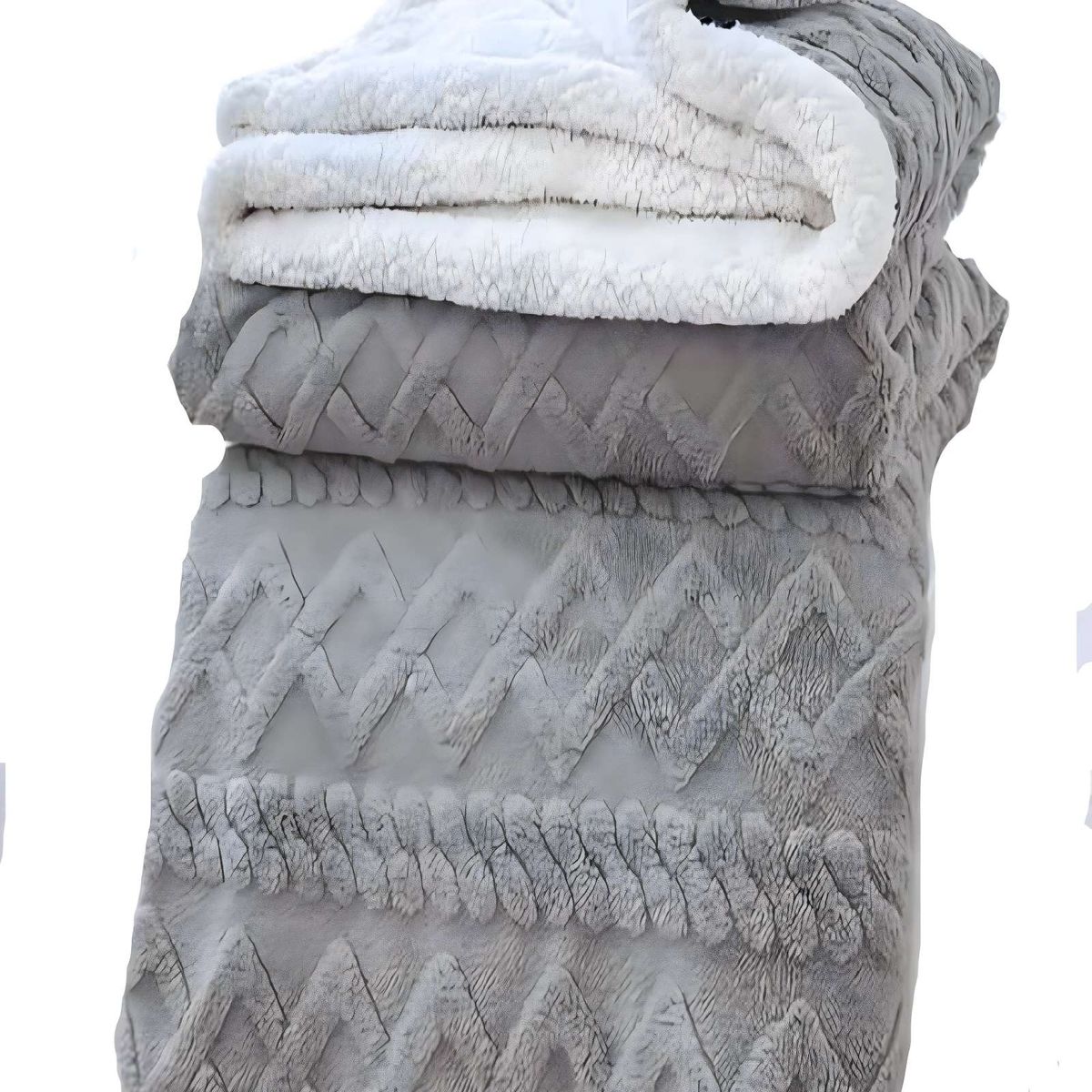 GENERICO - FRAZADAS  KING GRIS CLARO 230x250 cm