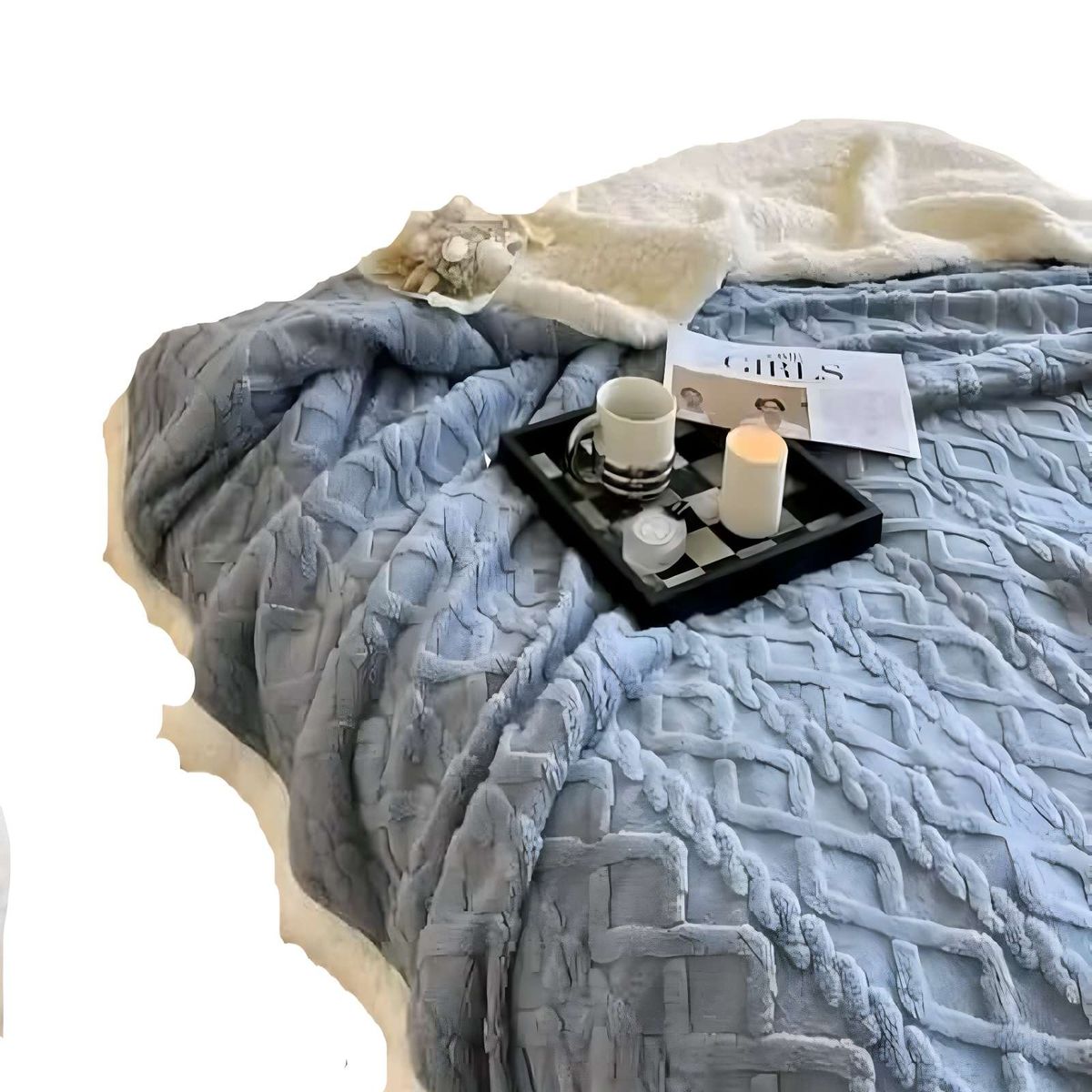 GENERICO - FRAZADAS  KING GRIS CLARO 230x250 cm