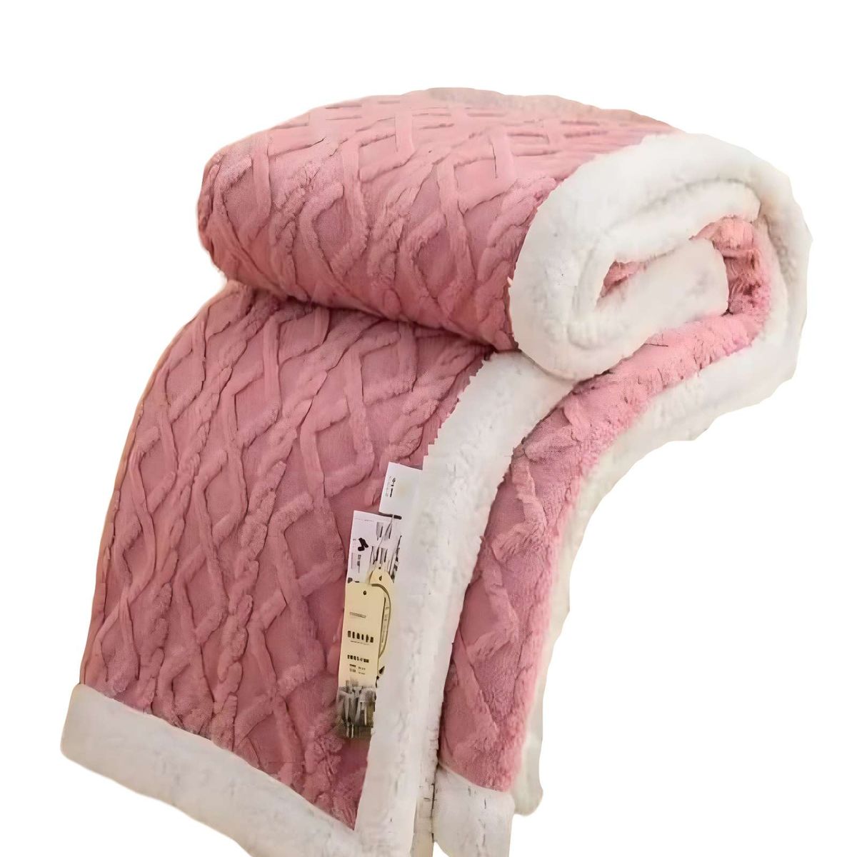 GENERICO - FRAZADAS KING ROSADO 230x250 cm