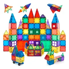 EVERSO - Juego De Bloques De Construcción Magnéticos 3d 60 Piezas 60