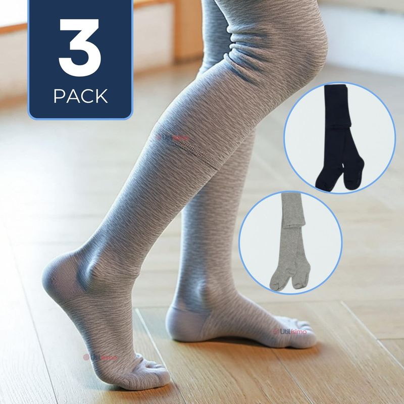UTILISIMO - Pack 3 Pantys Primera Capa Unicolor Surtidos Ballerina Niño