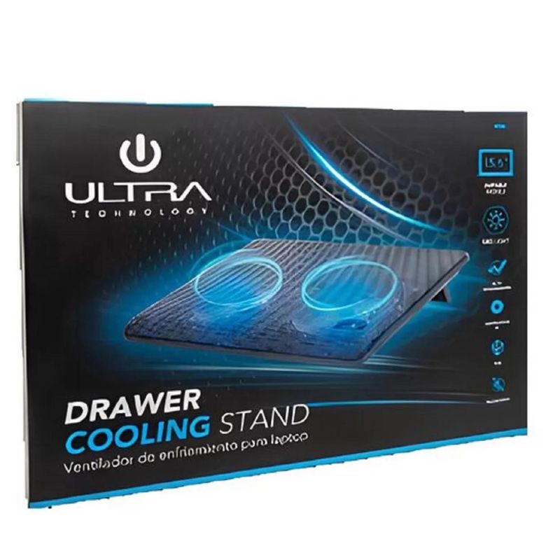 ULTRA - Cooling 2 Ventiladores Notebook USB Iluminado Ultra