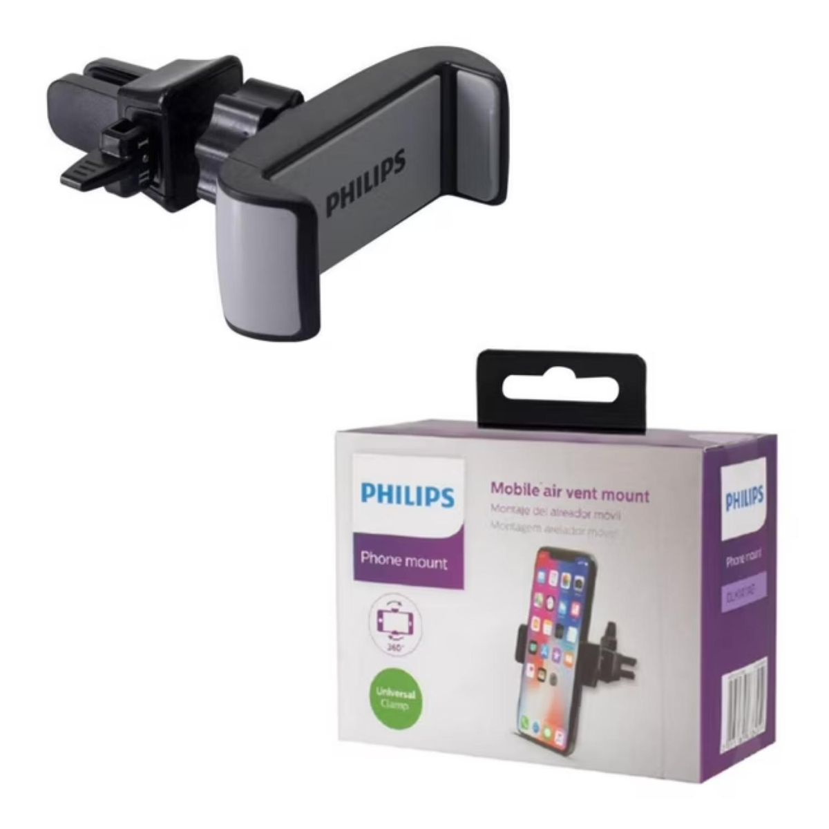 PHILIPS - Soporte Para Telefono Celular A Rejilla Negro 1411AB Philips