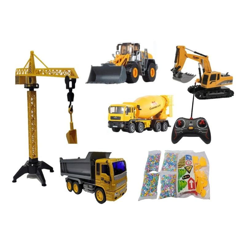 GENERICO - Set Juguetes Vehiculos De Construción A Escala Radio Control