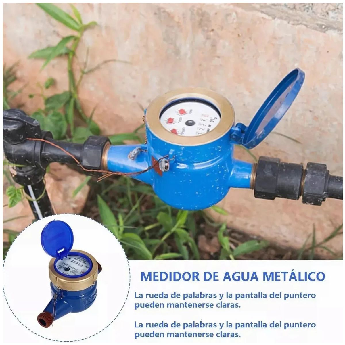 KUANGYE - Medidor Remarcador De Agua Con Conexión 12 15mm