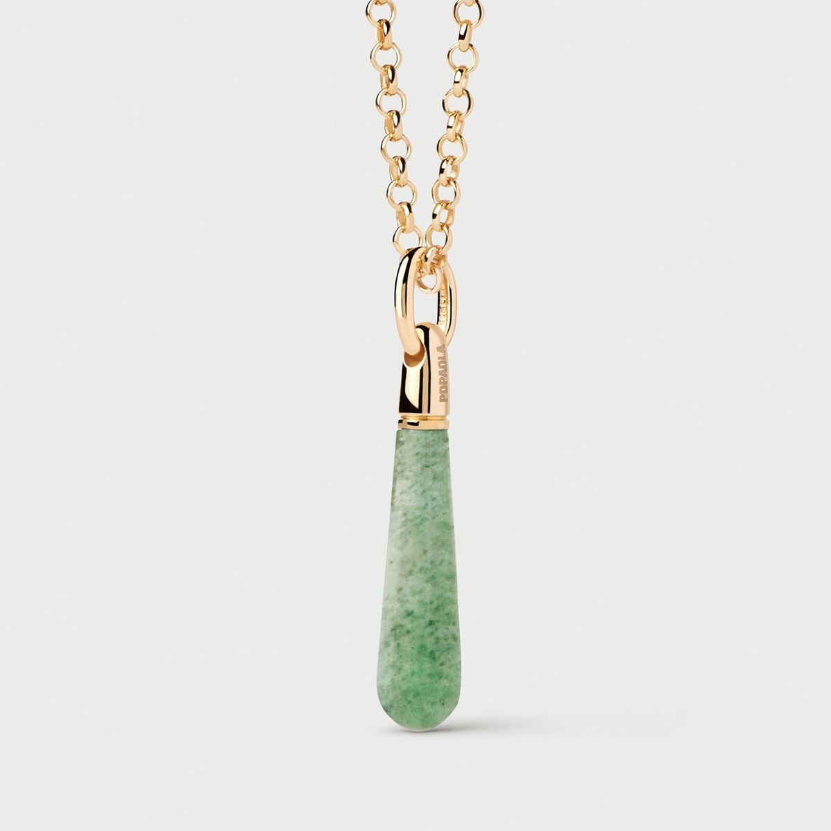 PDPAOLA - Colgante aventurina verde large drop