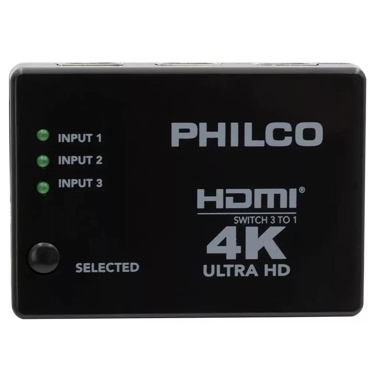 PHILCO - Adaptador Switch HDMI 3x1 4K UHD Negro Mp4109