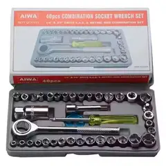 GENERICO - Juego de Dados 40 Pcs 1/4-3/8 Chicharra para Bici Moto Auto