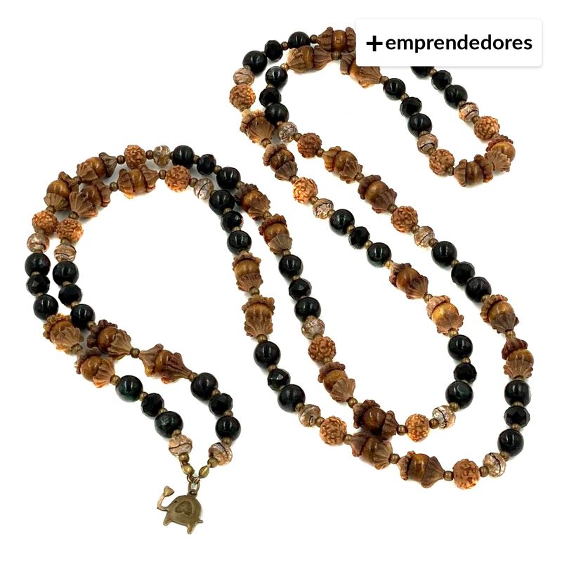 MALA HANDMADE - Collar Semillas Marruecos E India - Buena Suerte