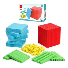 KUANGYE - Bloques Base 10 Matemática Conectable 122 Pcs