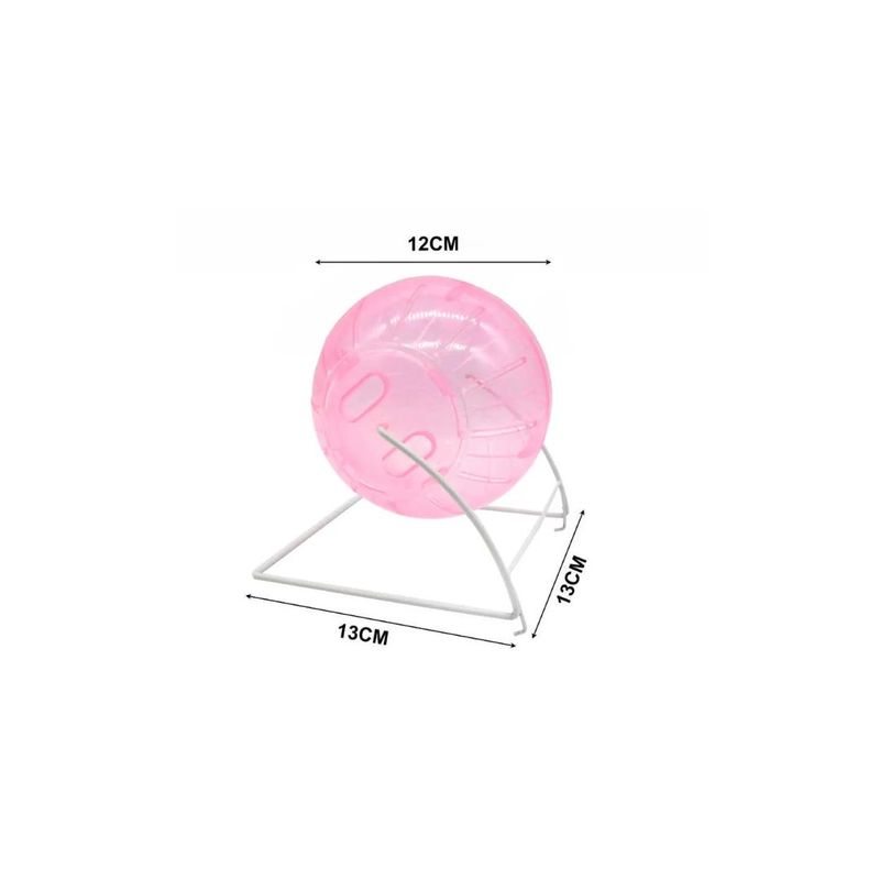 GENERICO - PELOTA DE EJERCICIO PARA HAMSTER CON SOPORTE 12CM