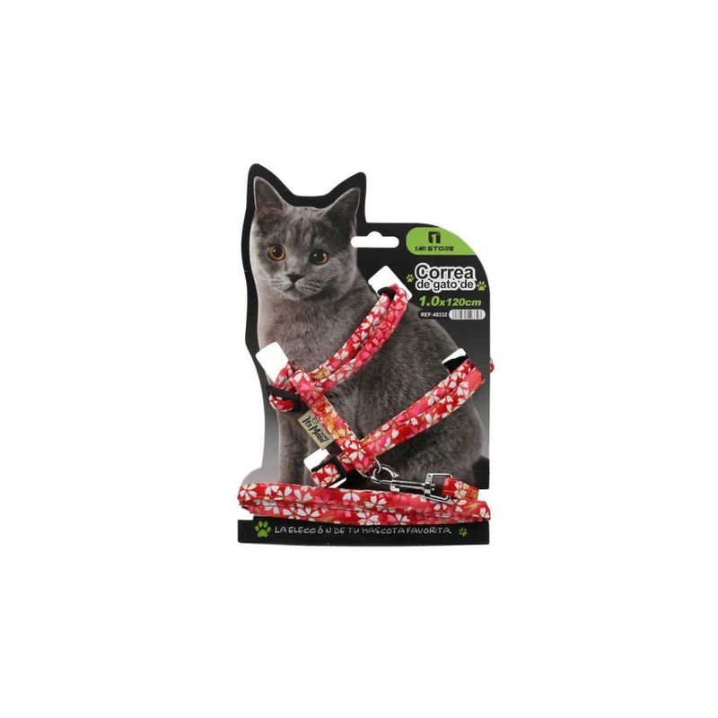GENERICO - ARNES PARA GATOS + CORREA 120CM