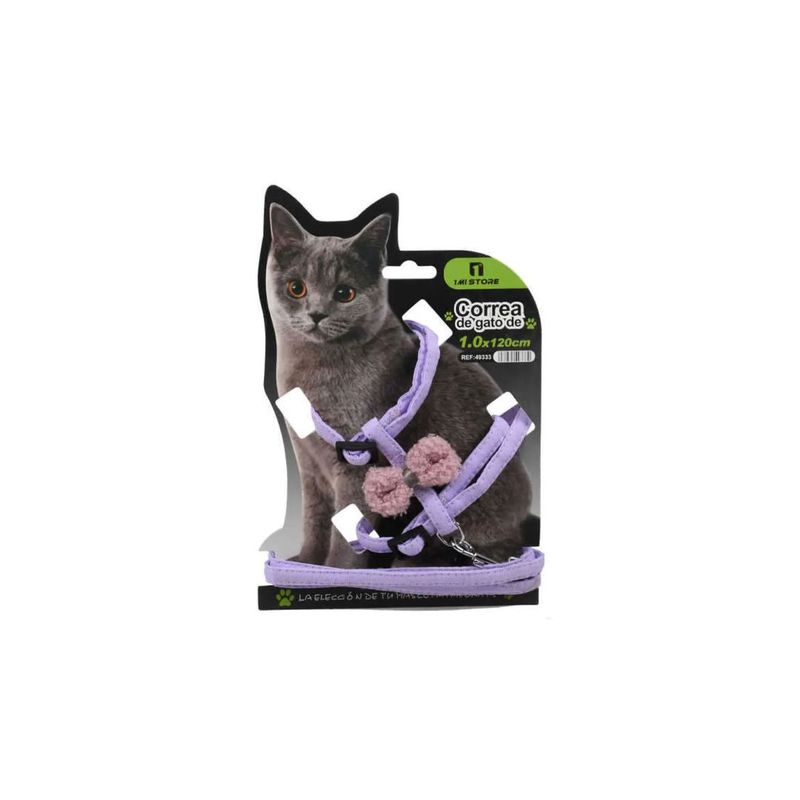 GENERICO - ARNES PARA GATOS + CORREA 120CM