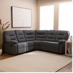 DANIELS - Sofá Seccional Reclinable Moderno Siena Gris 8038GR