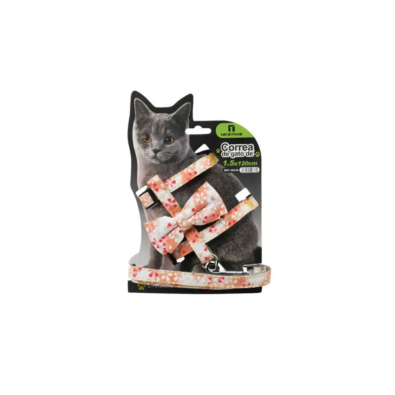 GENERICO - ARNES PARA GATOS + CORREA 120CM